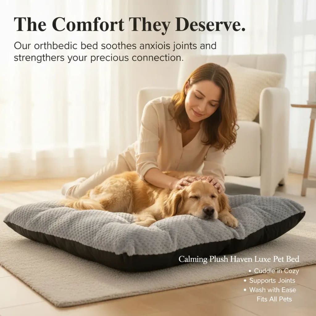 Calming Plush Haven Luxe Pet Bed
